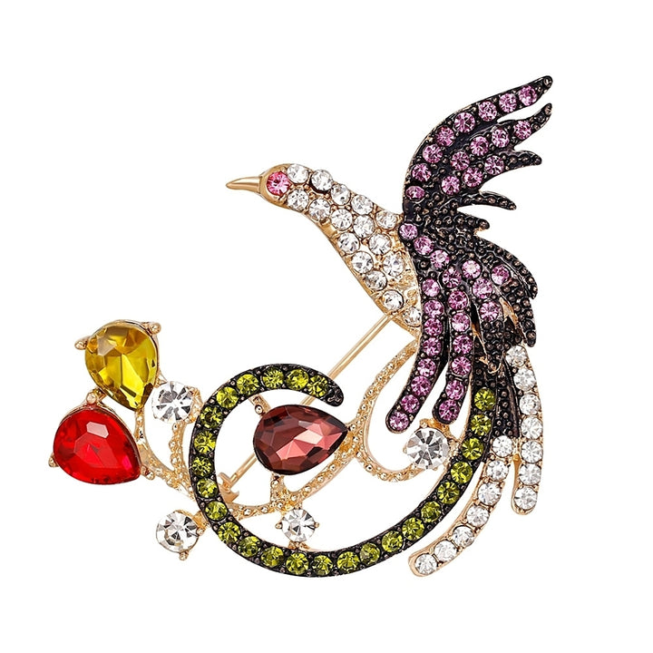 Elegant Phoenix Multi-Color Rhinestone Bouquet Scarf Bag Decor Jewelry Brooch Pin Image 10