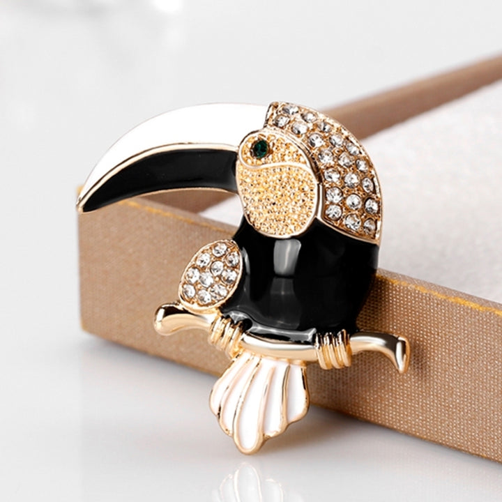 Elegant Colorful Cartoon Parrot Shiny Rhinestone Animal Women Gift Brooch Pin Image 10