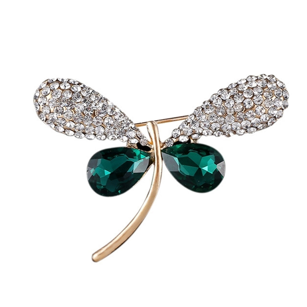 Lovely Women Dragonfly Rhinestone Brooch Pin Breastpin Jewelry Scarf Accessory Image 4