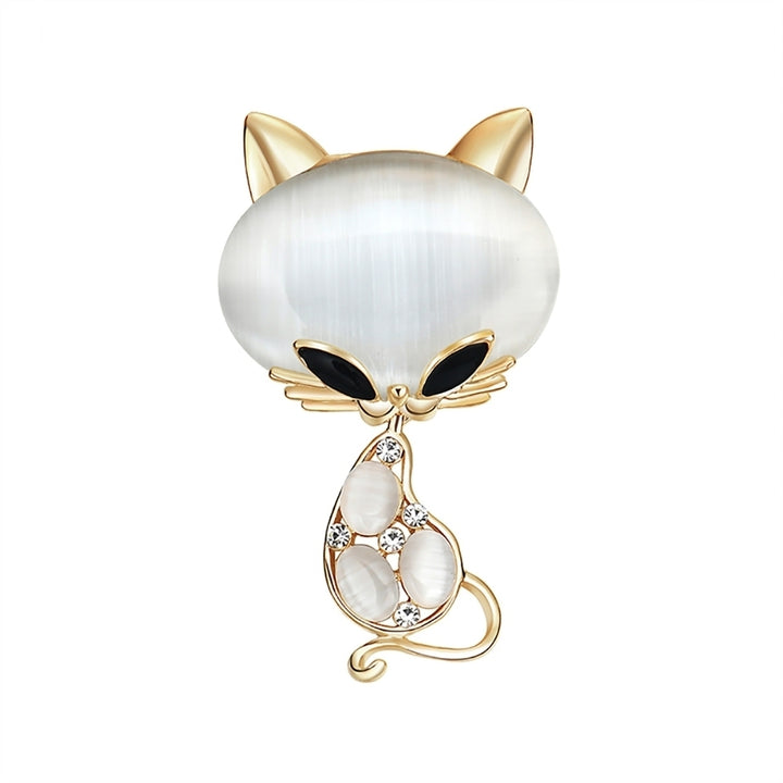 Women Cute Cat Fox Shiny Rhinestones Brooch Pin Badge Coat Dress Decor Jewelry Image 8