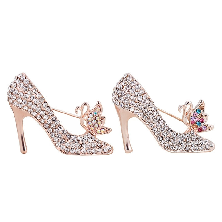 Fashion Women Rhinestone High Heels Brooch Pins Badge Jewelry Accessories Gifts Image 1