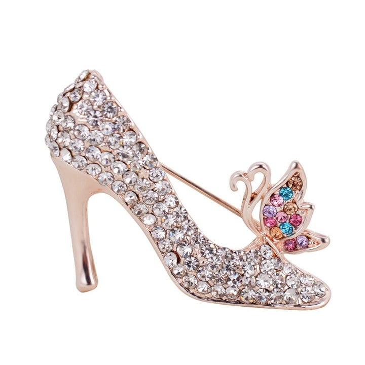 Fashion Women Rhinestone High Heels Brooch Pins Badge Jewelry Accessories Gifts Image 3