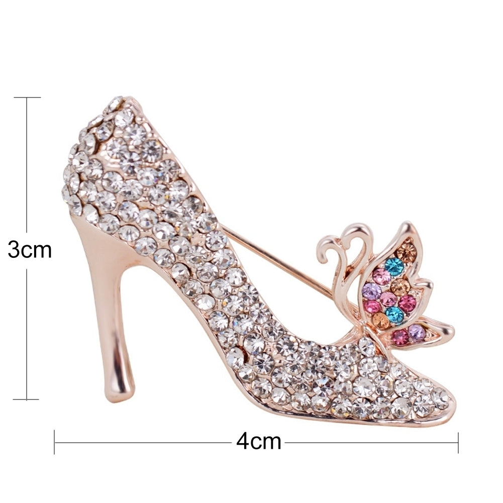 Fashion Women Rhinestone High Heels Brooch Pins Badge Jewelry Accessories Gifts Image 6