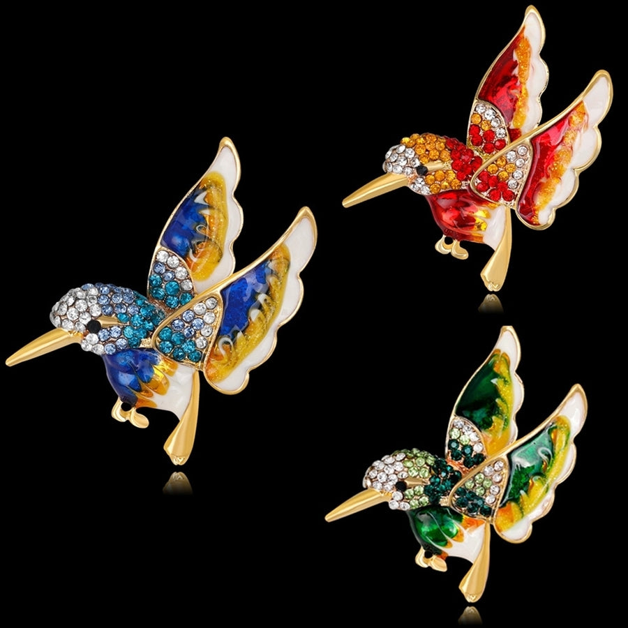 Fashion Bird Rhinestone Alloy Womens Brooch Pin Dress Sweater Clothes Ornament Image 1