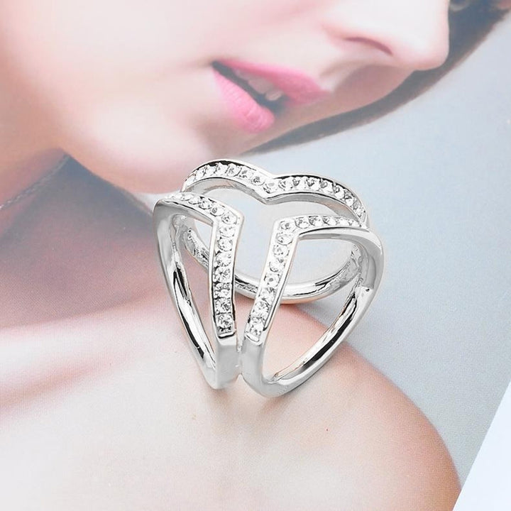 Fashion Women Tri-circle Scarf Buckle Brooch Ring Shawl Clip Jewelry Accessories Image 4