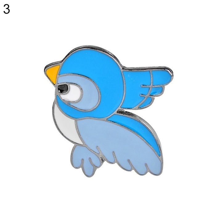 Cartoon Cute Blue Flying Bird Brooch Pin Animal Clothing Badge Bag Accessory Image 2