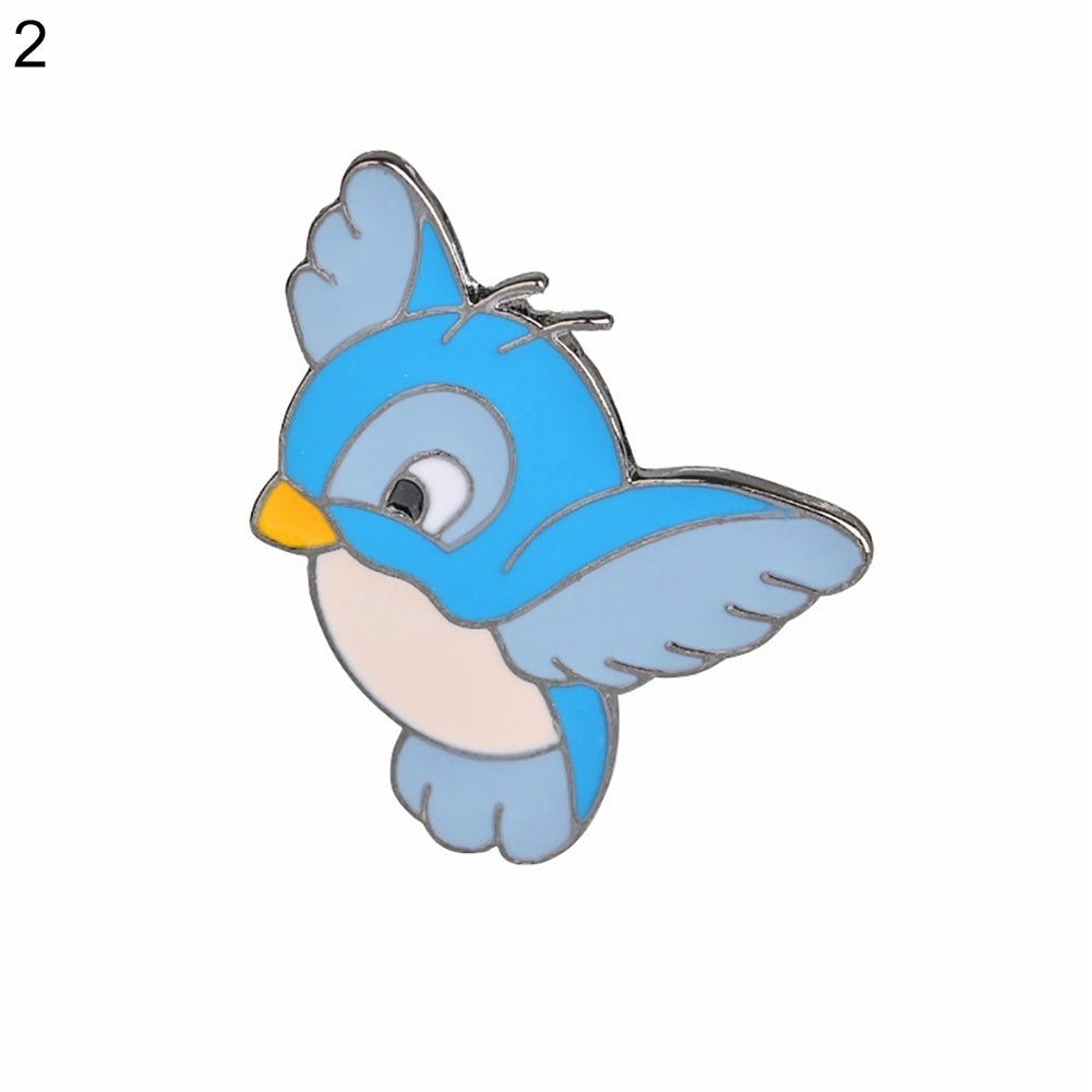 Cartoon Cute Blue Flying Bird Brooch Pin Animal Clothing Badge Bag Accessory Image 3