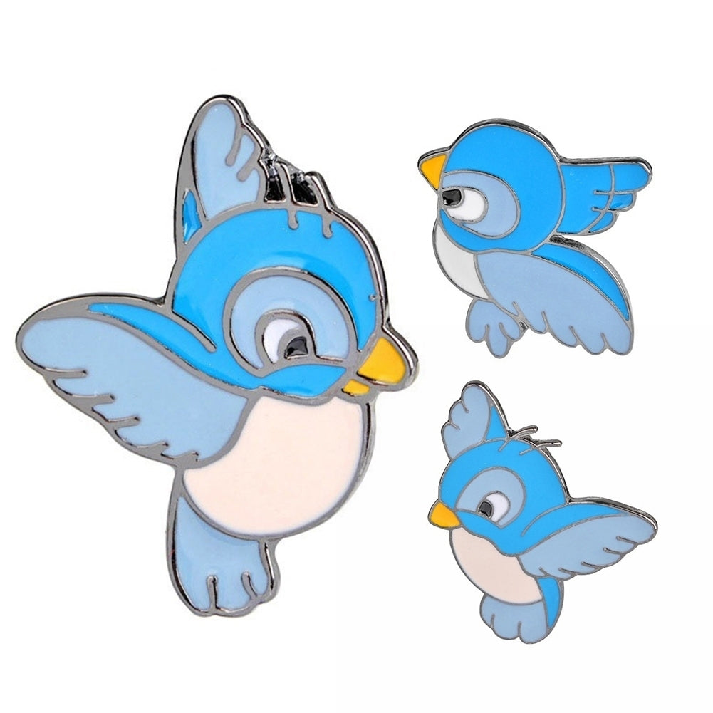 Cartoon Cute Blue Flying Bird Brooch Pin Animal Clothing Badge Bag Accessory Image 8