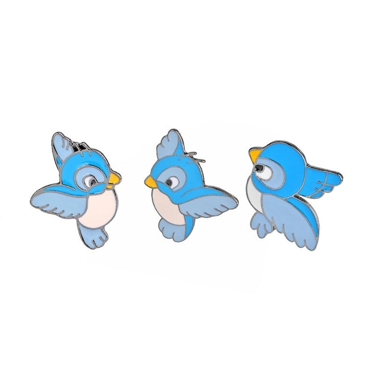 Cartoon Cute Blue Flying Bird Brooch Pin Animal Clothing Badge Bag Accessory Image 11