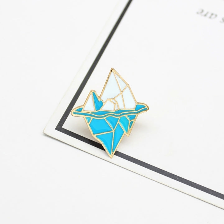 Cute Cartoon Ocean Wave Iceberg Brooch Pin Button Jacket Bag Badge Jewelry Gift Image 9