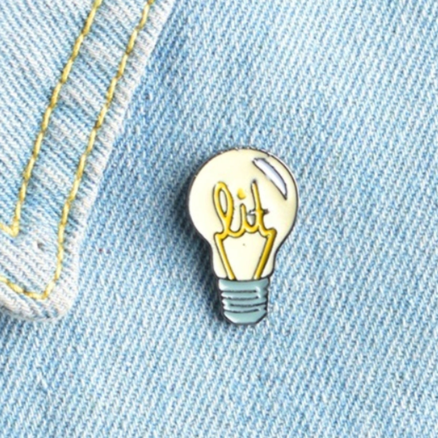 Pins Cute Cartoon Design Bulb Shape Premium Handmade Enamel Lapel Pin for Wedding Image 1