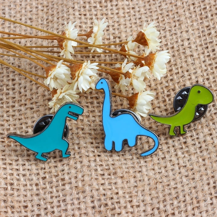 Unisex Cute Cartoon Dinosaur Animal Brooch Pin Badge Jewelry Clothes Decoration Image 3