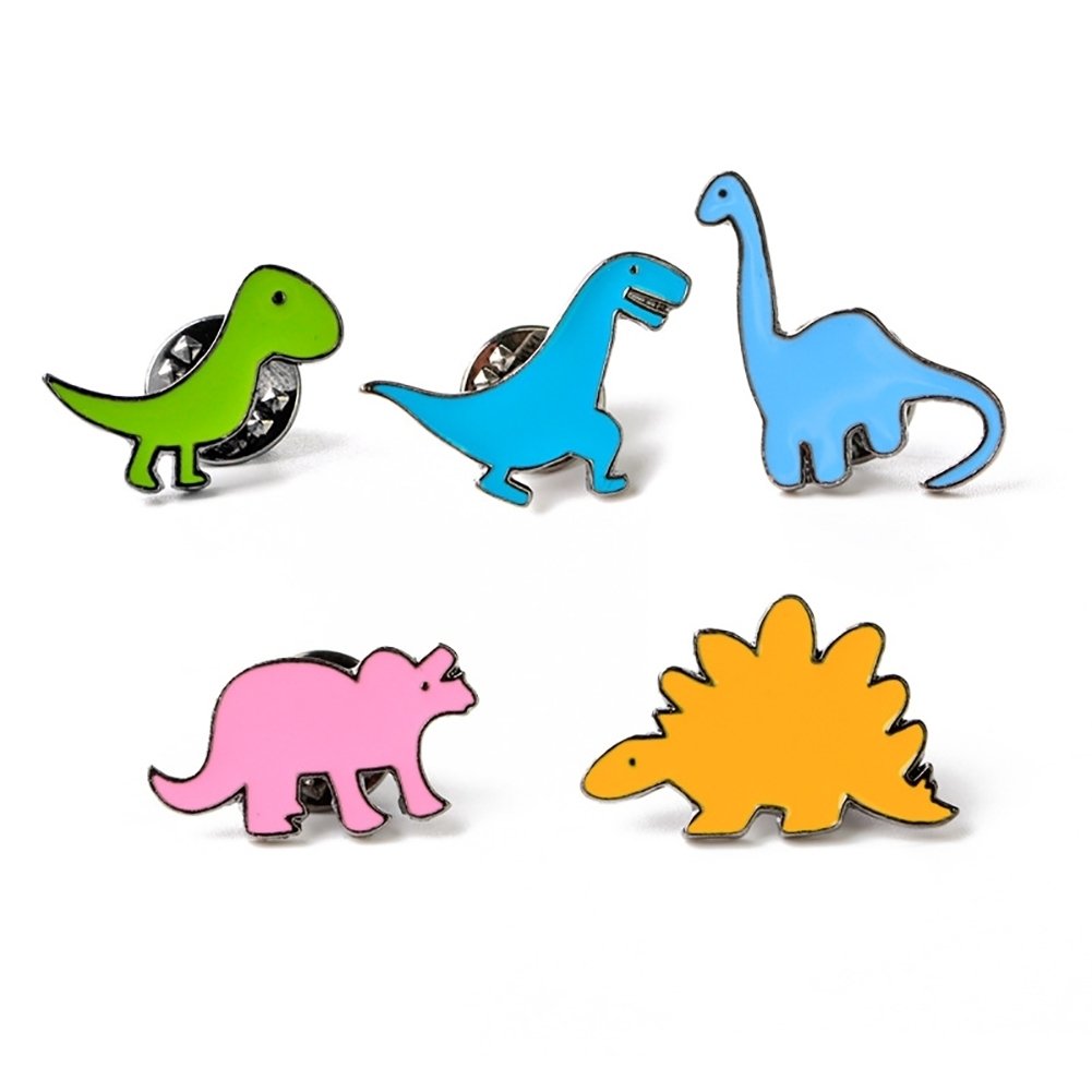 Unisex Cute Cartoon Dinosaur Animal Brooch Pin Badge Jewelry Clothes Decoration Image 4