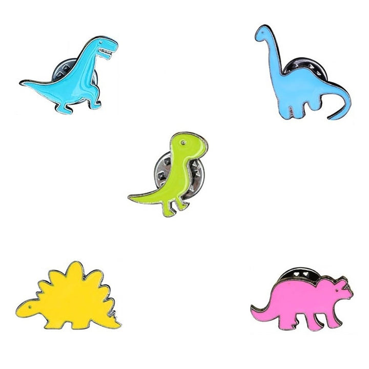 Unisex Cute Cartoon Dinosaur Animal Brooch Pin Badge Jewelry Clothes Decoration Image 7