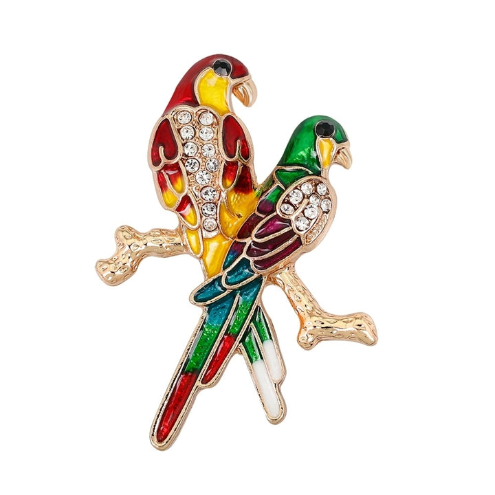 Parrot Animal Rhinestone Brooch Pin Fashion Jewelry Women Party Decor Gift Image 9