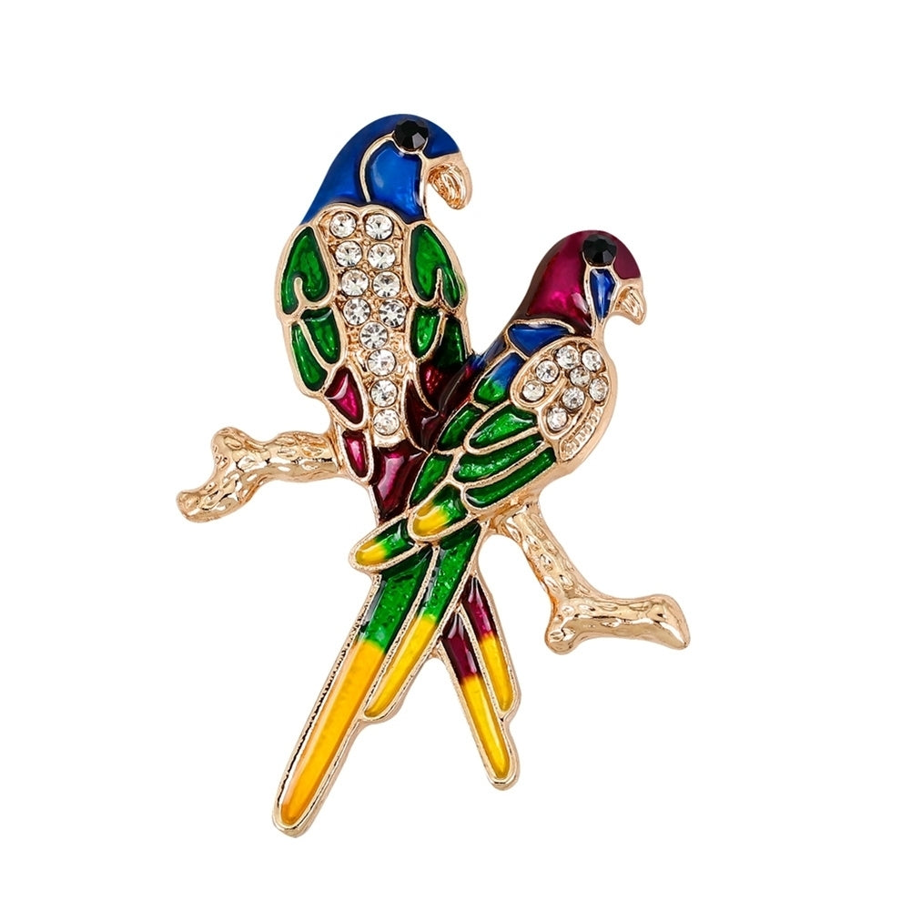 Parrot Animal Rhinestone Brooch Pin Fashion Jewelry Women Party Decor Gift Image 10