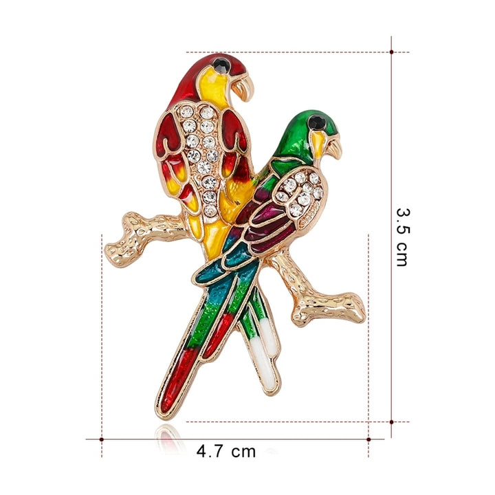 Parrot Animal Rhinestone Brooch Pin Fashion Jewelry Women Party Decor Gift Image 11