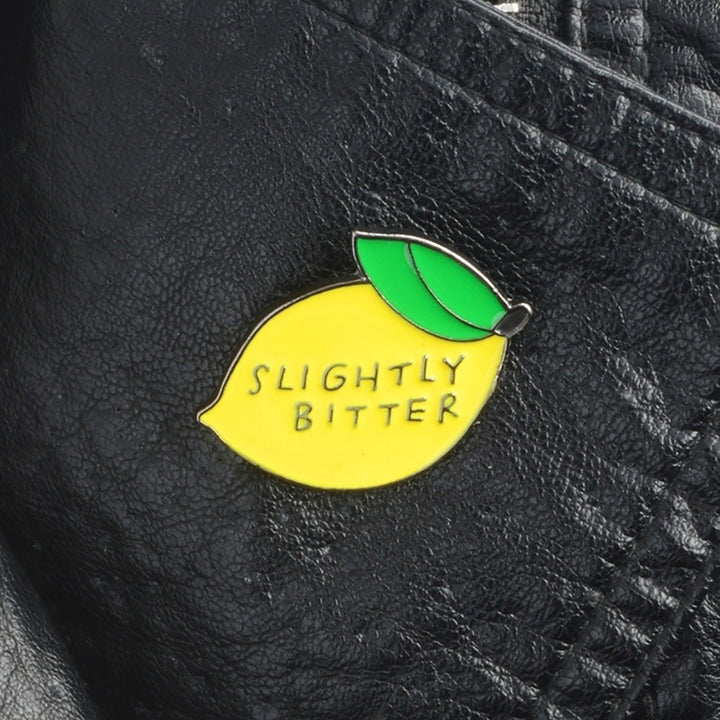 Cute Slightly Bitter Lemon Enamel Brooch Pin Backpack Hat Bag Accessory Badge Image 7