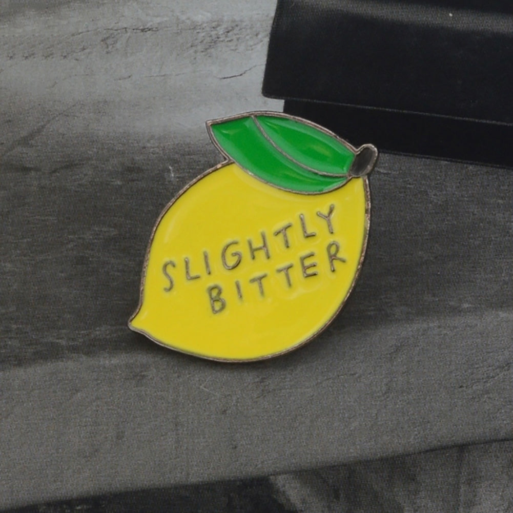 Cute Slightly Bitter Lemon Enamel Brooch Pin Backpack Hat Bag Accessory Badge Image 8