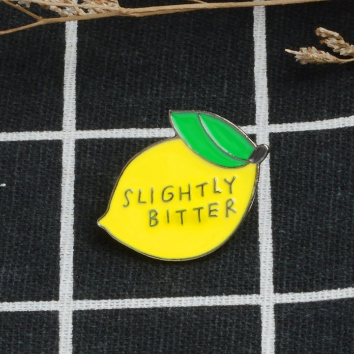 Cute Slightly Bitter Lemon Enamel Brooch Pin Backpack Hat Bag Accessory Badge Image 9