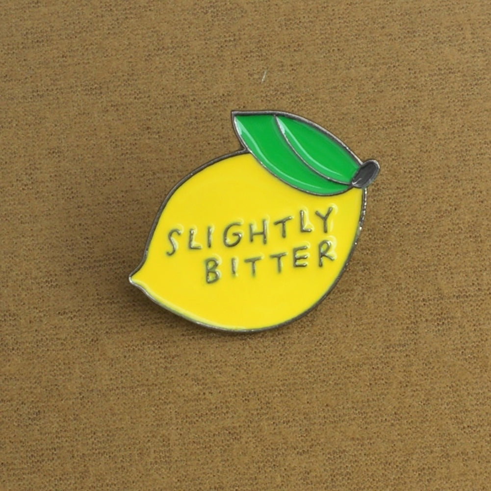 Cute Slightly Bitter Lemon Enamel Brooch Pin Backpack Hat Bag Accessory Badge Image 11