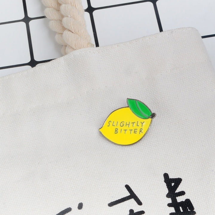 Cute Slightly Bitter Lemon Enamel Brooch Pin Backpack Hat Bag Accessory Badge Image 12