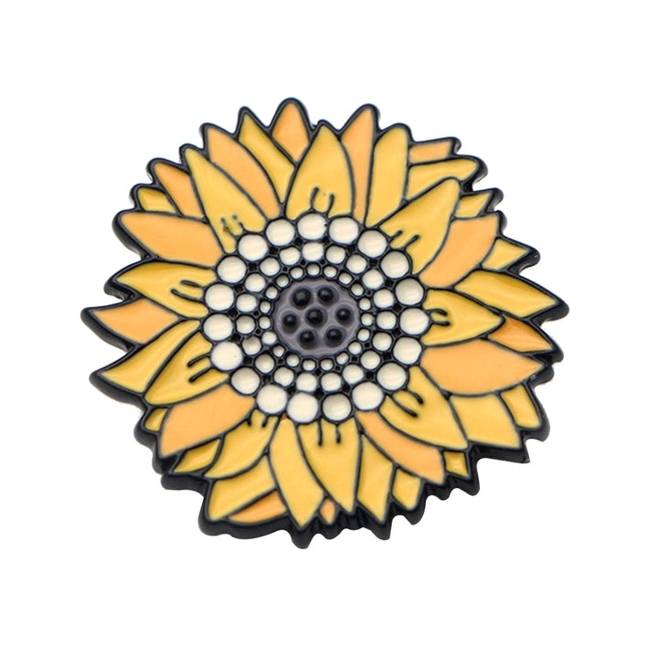 Fashion Unisex Sunflower Brooch Pin Badge Enamel Backpack Bag Jeans Decoration Image 6