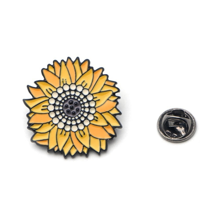 Fashion Unisex Sunflower Brooch Pin Badge Enamel Backpack Bag Jeans Decoration Image 11