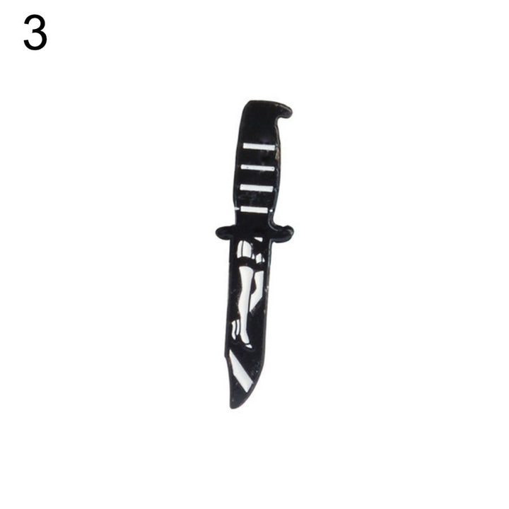 Gothic Black Dagger Knife Brooch Pin Rose Kissing Lover Girl Leg Lapel Jewelry Image 7