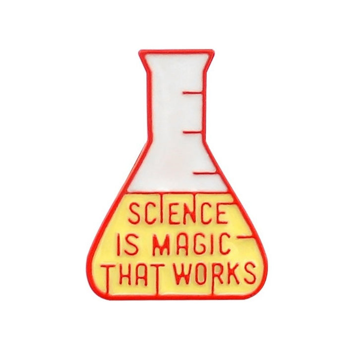 Magic Scientific Chemical Experiment Test Bottle Brooch Pin Denim Lapel Badge Image 7