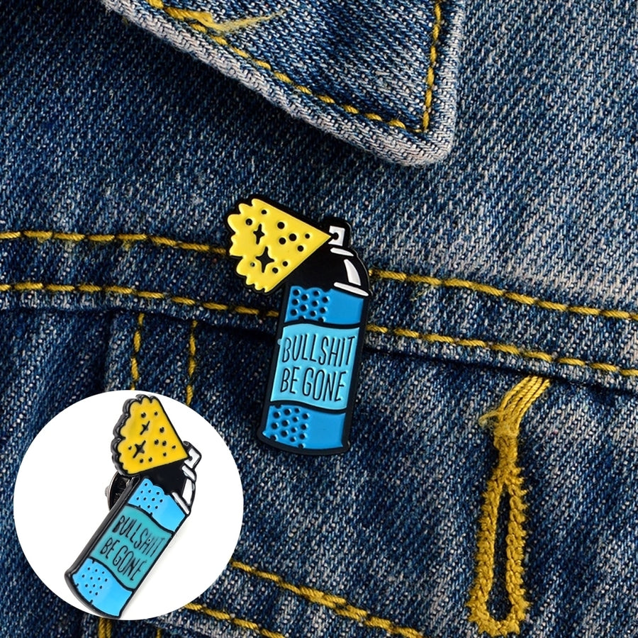 Fashion Unisex Beverage Bottle Brooch Pin Enamel Coat Jacket Denim Jewelry Image 1