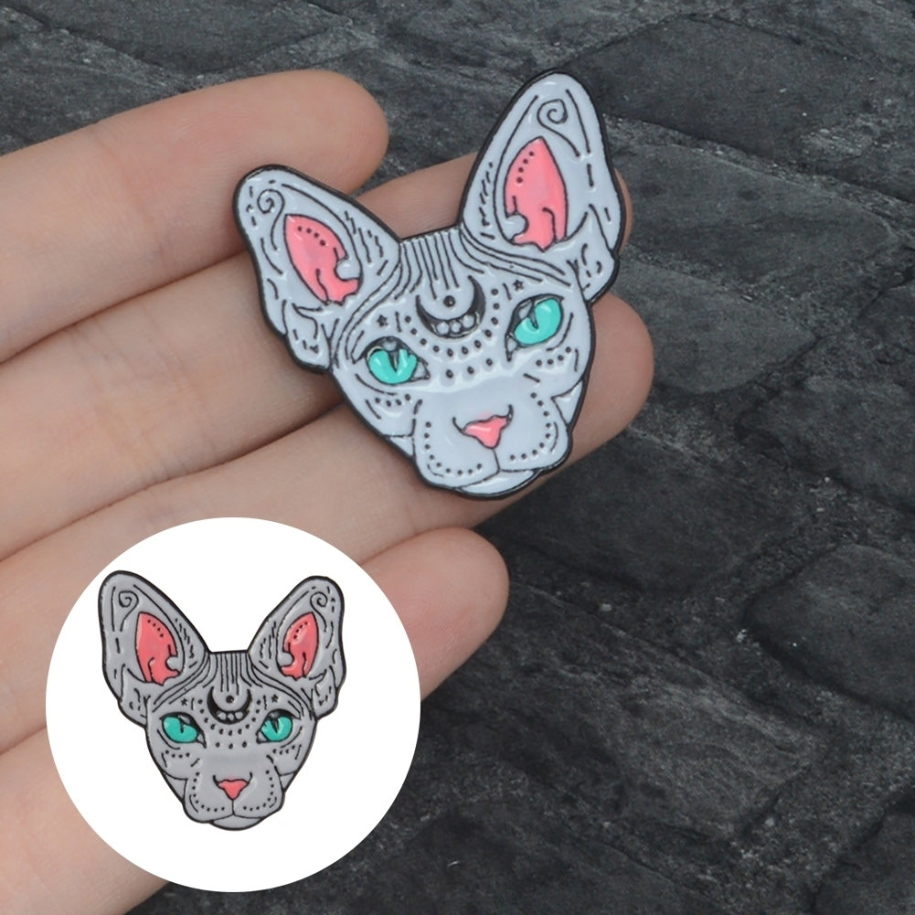 Fashion Men Women Cat Lapel Brooch Pin Enamel Coat Jacket Denim Badge Jewelry Image 2