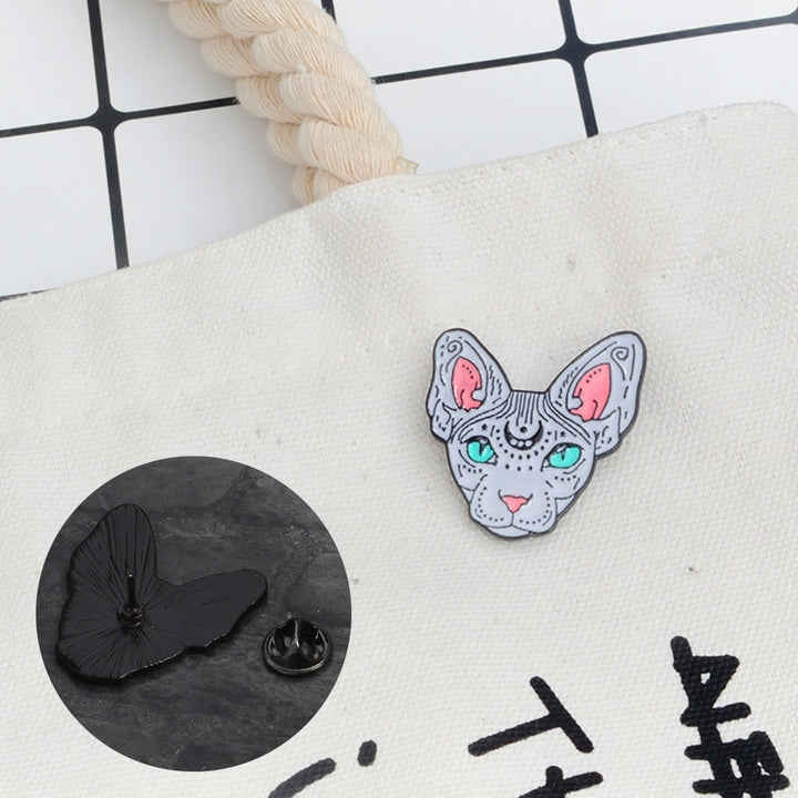 Fashion Men Women Cat Lapel Brooch Pin Enamel Coat Jacket Denim Badge Jewelry Image 3