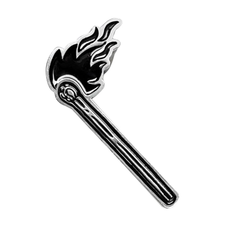 Creative Unisex Burning Match Shirt Collar Lapel Enamel Button Pin Badge Brooch Image 4