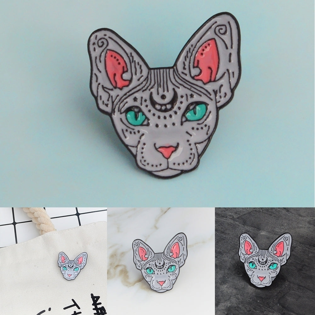 Fashion Men Women Cat Lapel Brooch Pin Enamel Coat Jacket Denim Badge Jewelry Image 4