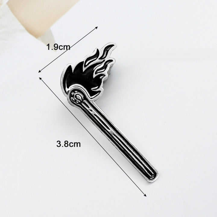 Creative Unisex Burning Match Shirt Collar Lapel Enamel Button Pin Badge Brooch Image 6