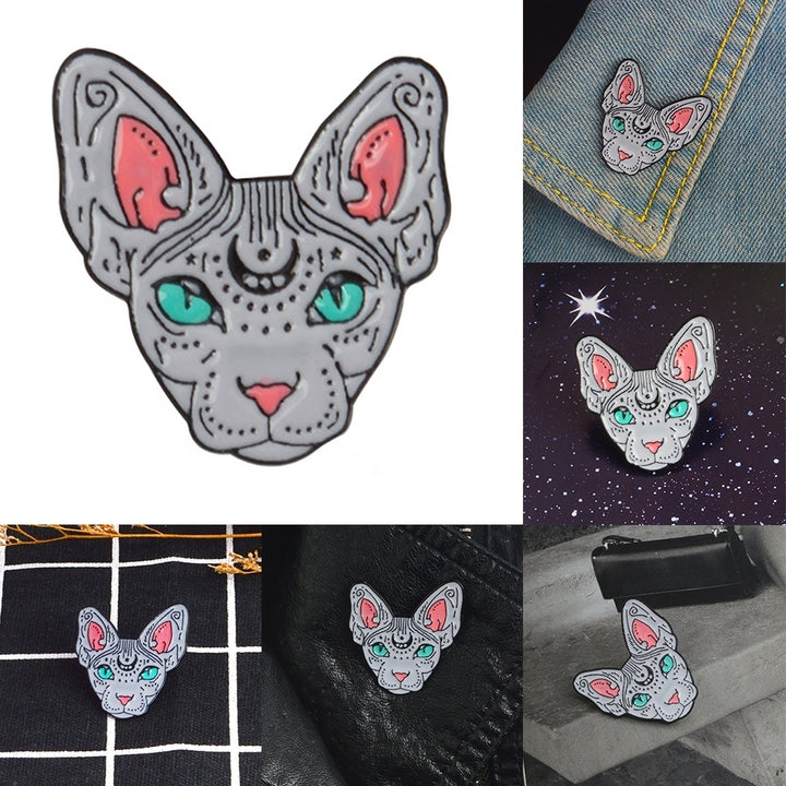 Fashion Men Women Cat Lapel Brooch Pin Enamel Coat Jacket Denim Badge Jewelry Image 4