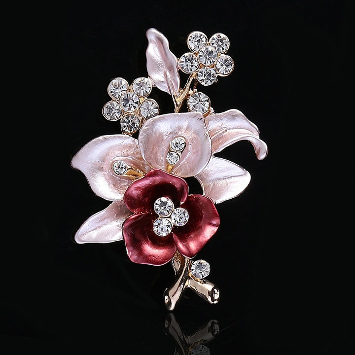 Shiny Rhinestones Flower Jewelry Women Girls Fashion Scarf Shawl Brooch Pin Image 10