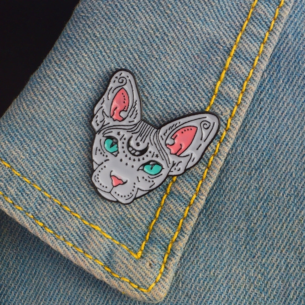 Fashion Men Women Cat Lapel Brooch Pin Enamel Coat Jacket Denim Badge Jewelry Image 7