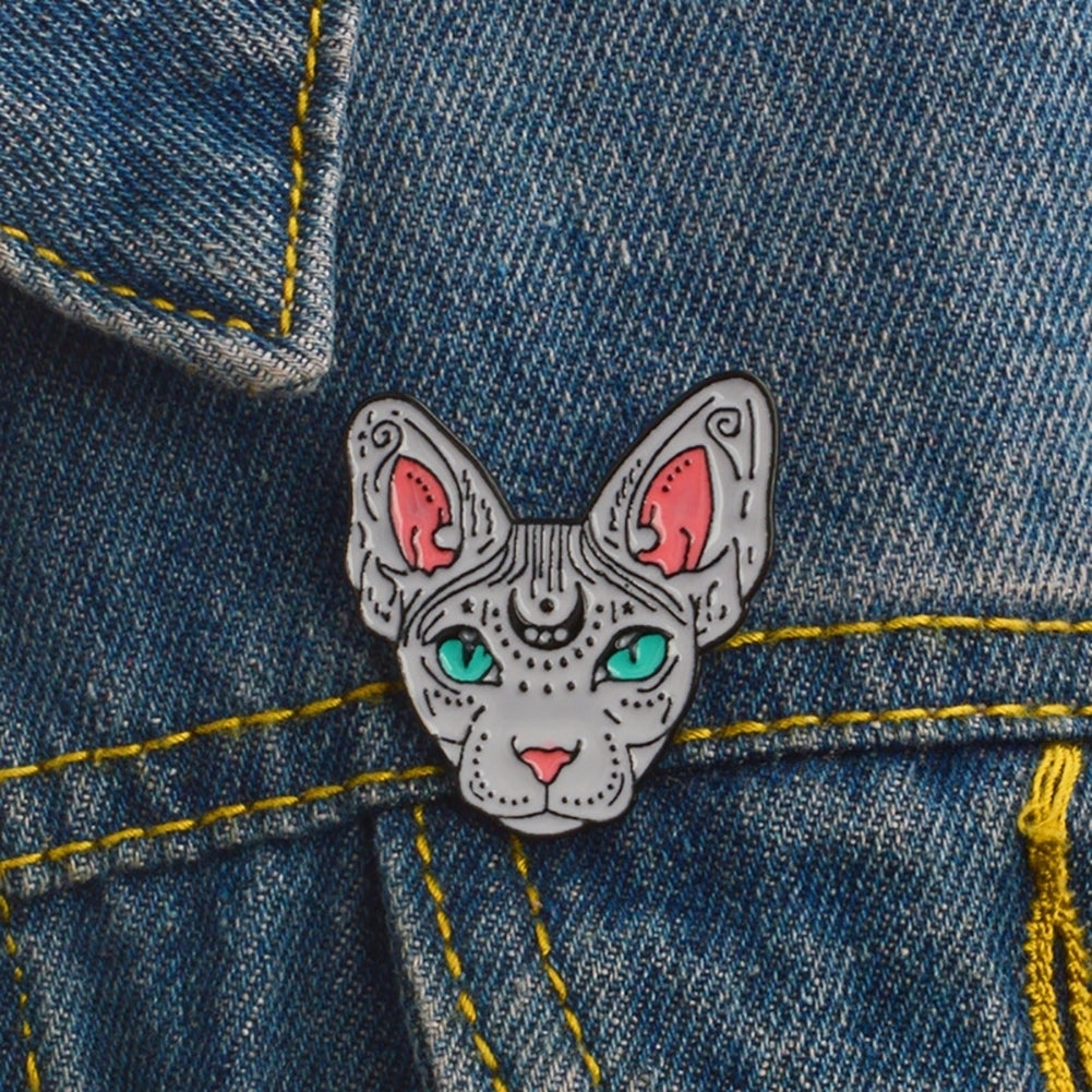 Fashion Men Women Cat Lapel Brooch Pin Enamel Coat Jacket Denim Badge Jewelry Image 9