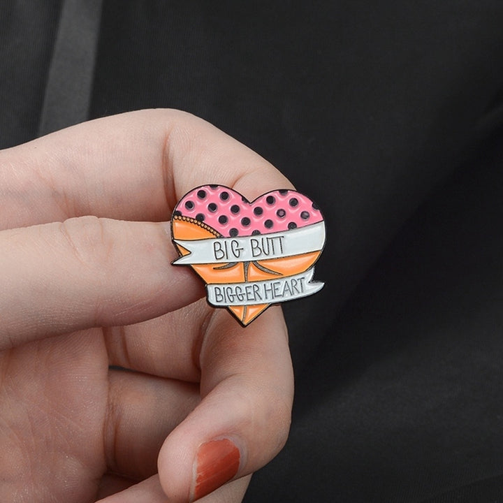 Funny Big Butt Heart Enamel Brooch Pin Women Badge Backpack Coat Sweater Decor Image 4