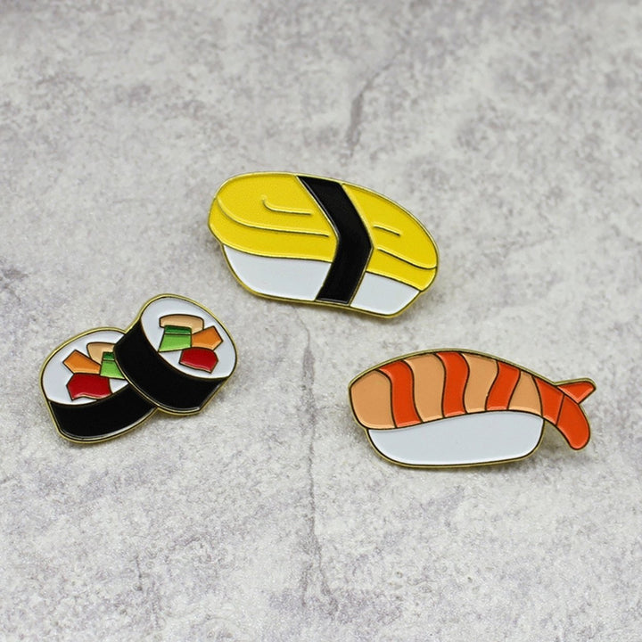 Kawaii Sushi Brooch Pin Japanese Food Enamel Badge Jeans Hat Jewelry Decor Gift Image 6