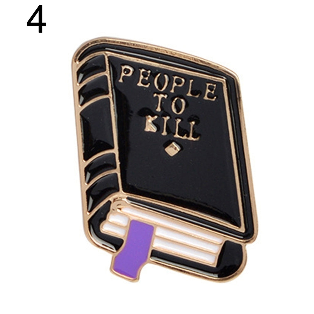 Cute Dialogue Box Book Enamel Button Brooch Pin Badge Women Accessory Jewelry Image 2