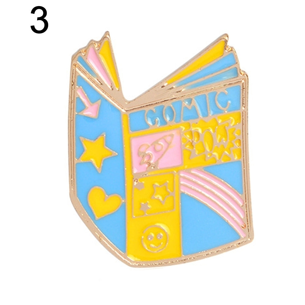 Cute Dialogue Box Book Enamel Button Brooch Pin Badge Women Accessory Jewelry Image 3