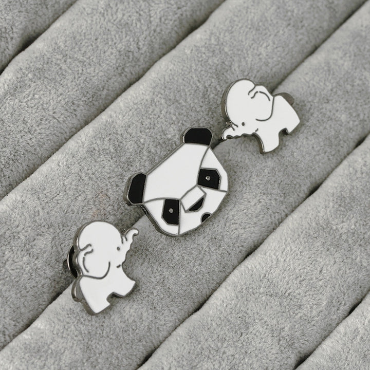 Lovely Panda Elephant Women Men Brooch Pin Breastpin Jewelry Shawl Scarf Decor Image 2