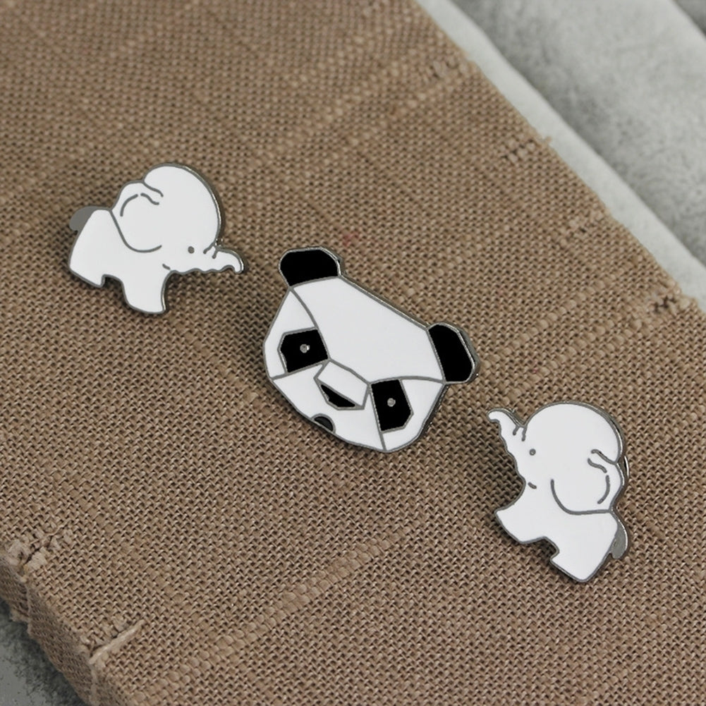 Lovely Panda Elephant Women Men Brooch Pin Breastpin Jewelry Shawl Scarf Decor Image 3