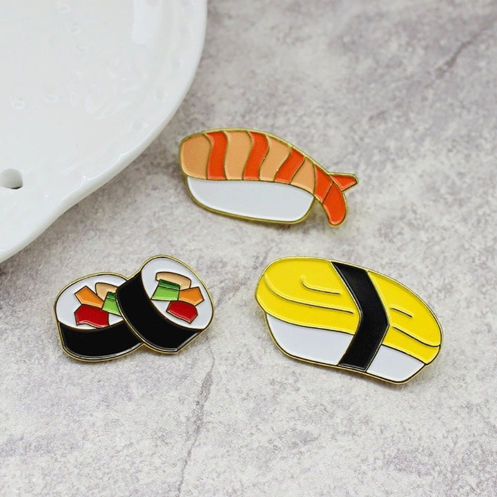 Enamel Unisex Sushi Brooch Pin Denim Jacket Coat Leather Jewelry Badge Decor Image 9