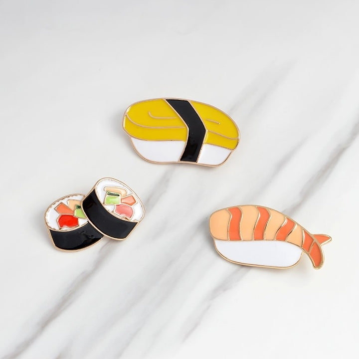 Enamel Unisex Sushi Brooch Pin Denim Jacket Coat Leather Jewelry Badge Decor Image 12