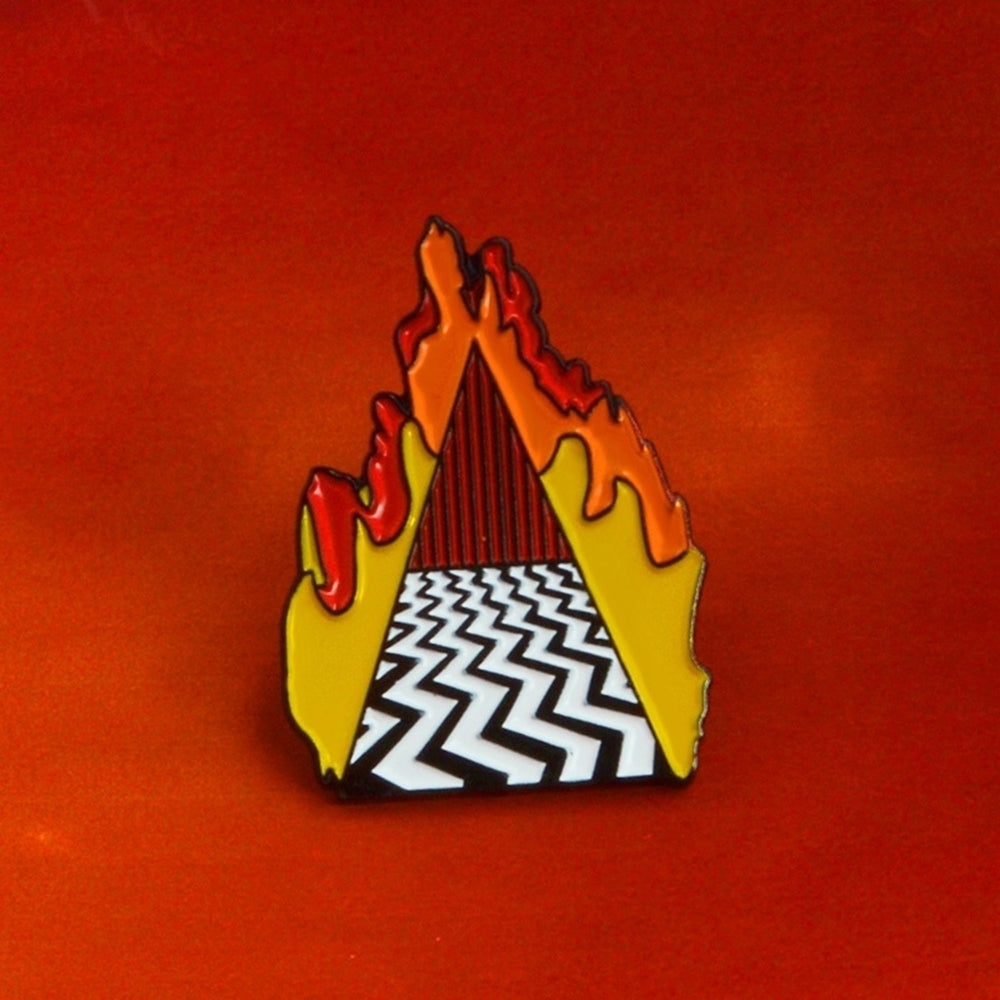 Fashion Burning Mountain Peak Enamel Button Pin Badge Brooch Lapel Jewelry Gift Image 2