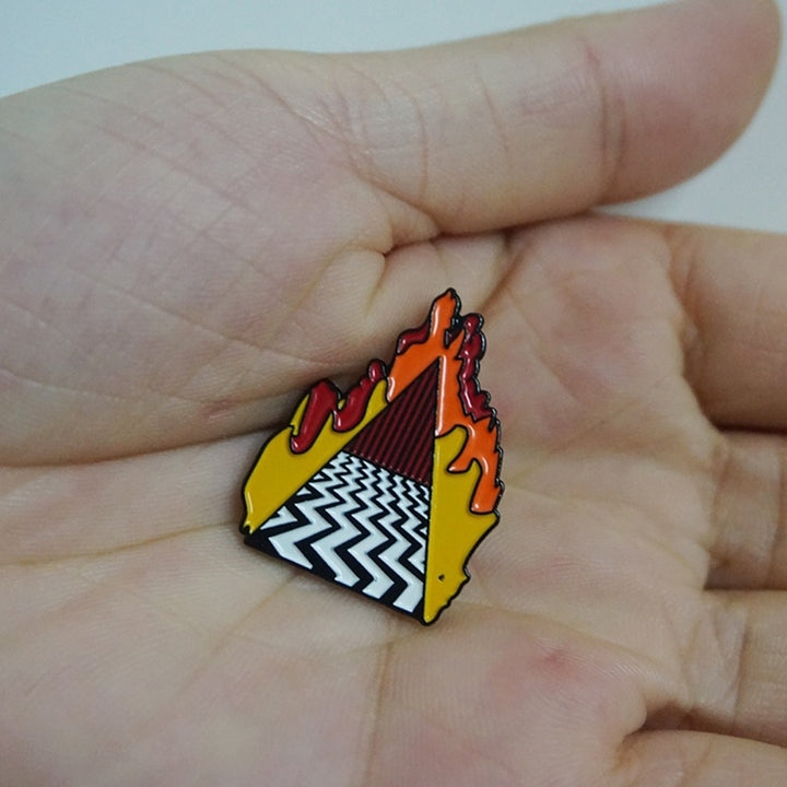 Fashion Burning Mountain Peak Enamel Button Pin Badge Brooch Lapel Jewelry Gift Image 6